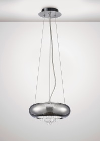 IL31561  Phyllis Crystal Pendant 2 Light Polished Chrome